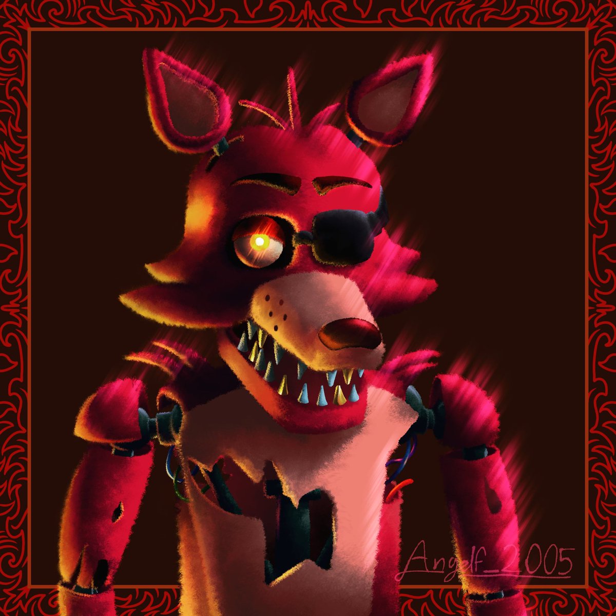 Angelf_2005's tweet photo. FOXY ❤️‍🩹 mi animatronic favorito su color rojo me encanta y ojito amarillo, TQM foxy
#foxy #fnaf #fanart #fnaffanart #digitalart #dibujodigital #drawing #dibujo https://t.co/osnp9z3INo