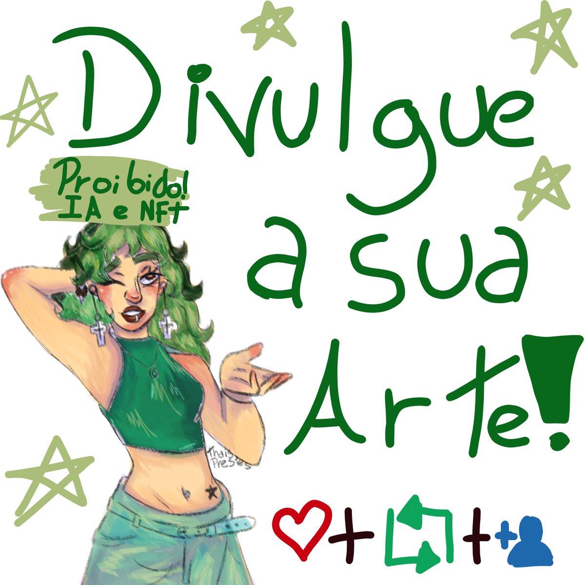 TPreestes's tweet image. Especial 136 seguidores 
⭐DIVULGUE SUA ARTE ⭐
 
Regrinhas:
- Marque um amigo artista
- ❤ + 🔁 + 👤  pra chegar em mais pessoas
- Comente sua arte nos comentários

🚫 Sem IA e NFT
🚫 Sem gore
🚫 Sem plágio