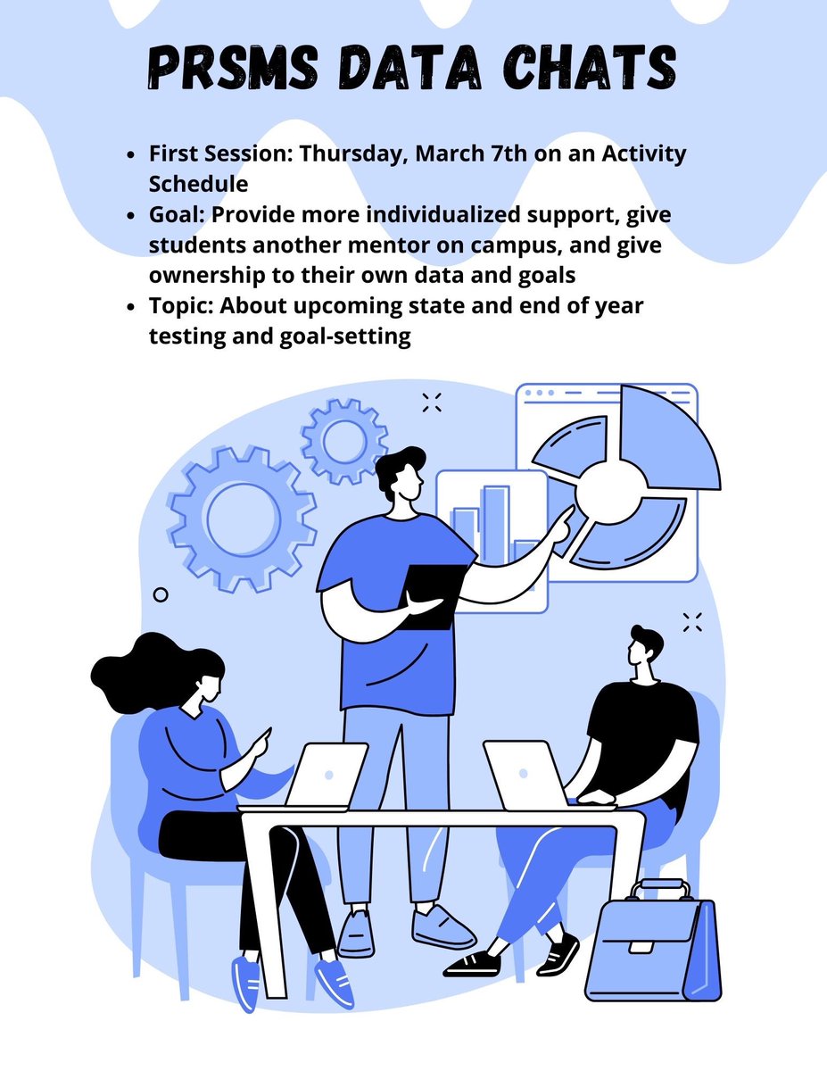 Our first Data Chats are happening tomorrow! This is a new initiative to give our students information about upcoming testing and help them create goals for the future. We will soar with testing and academics! #SoarAbove