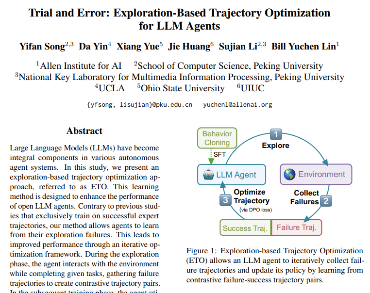 arankomatsuzaki's tweet photo. Trial and Error: Exploration-Based Trajectory Optimization for LLM Agents

Presents an exploration-based trajectory optimization approach, which consistently surpasses baseline performance by a large margin

repo: https://t.co/uRk3Yb9pWK
abs: https://t.co/sGLOnTtmmz https://t.co/LzrW0nVyLb