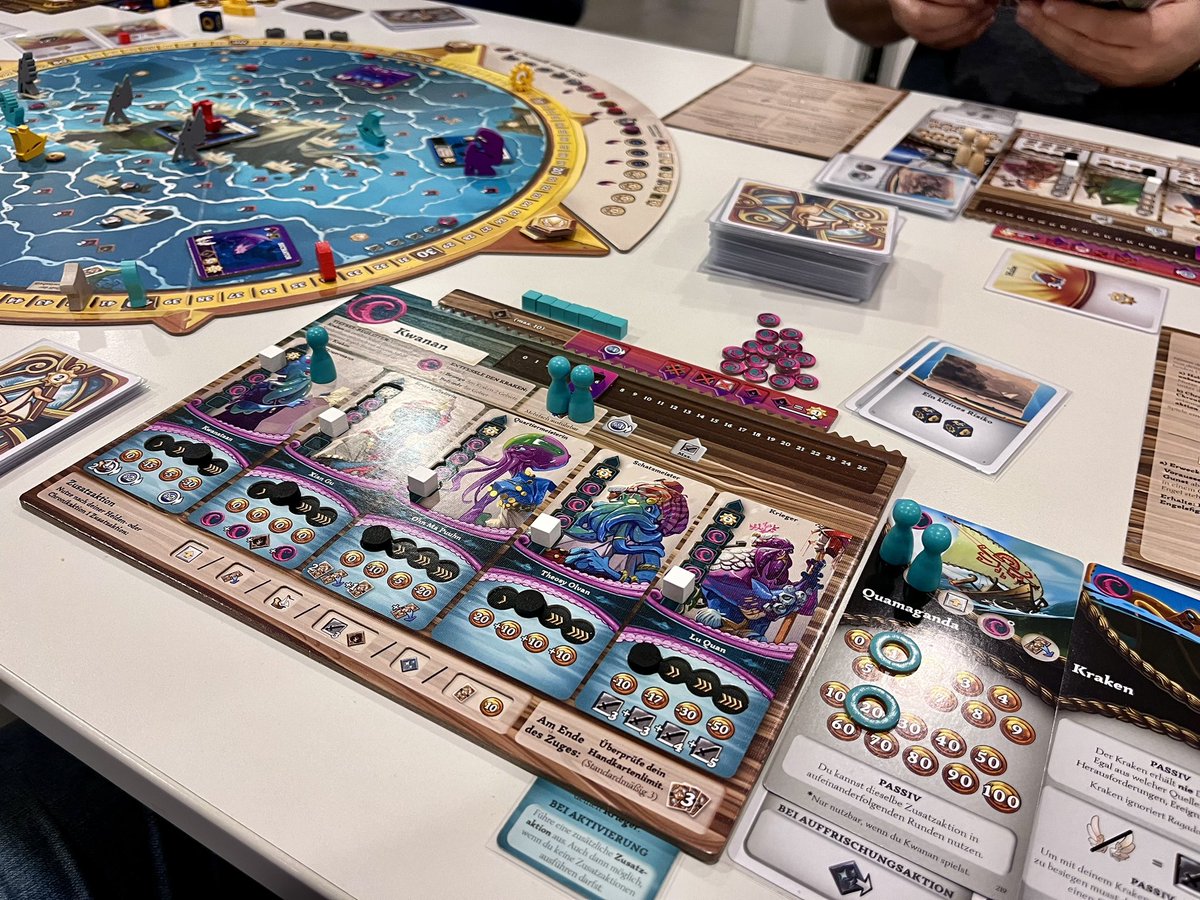 LSurion's tweet image. #hobbystreak day 2: #boardgame night. Amongst others played @GreyFoxGames Eos: Island of Angels - in which I was completely destroyed! 😬