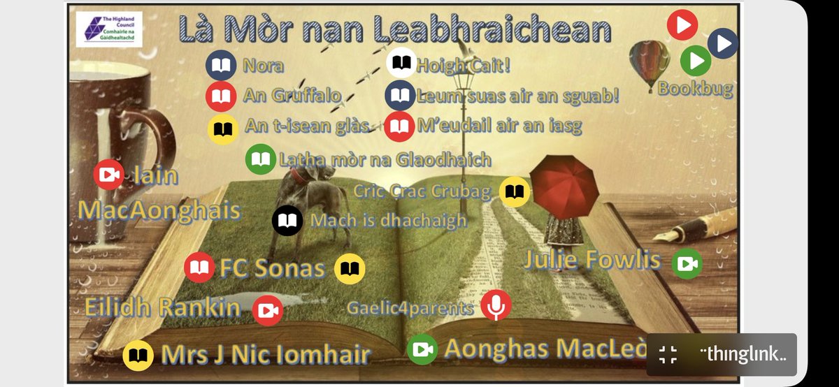 Cuid leabhraichean 'son Là Mòr nan Leabhraichean 📖 📕 📖 
Some books for World Book Day 
#tidsearanbunsgoile #ftmg #gàidhlig #gaelic #làmòrnanleabhraichean2024 #WorldBookDay2024

 thinglink.com/mediacard/1423…