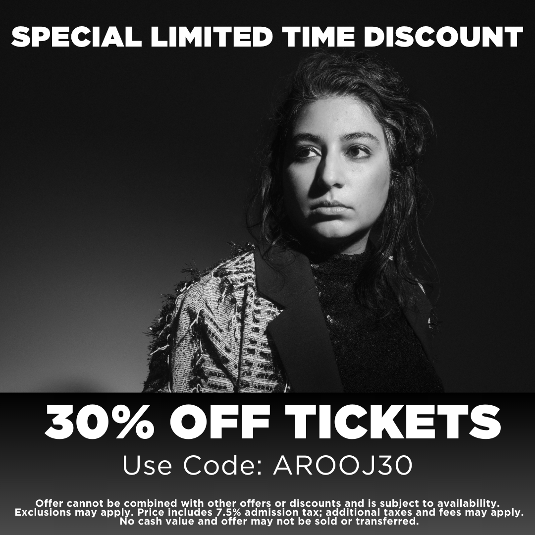 Enjoy a special, limited-time discount on our March 23 performance, featuring @arooj_aftab the first GRAMMY® Award-winning Pakistani-American female artist. 🎶 🎟️Click the link below to automatically apply the promo code and buy your tickets today! bit.ly/48DmsoY