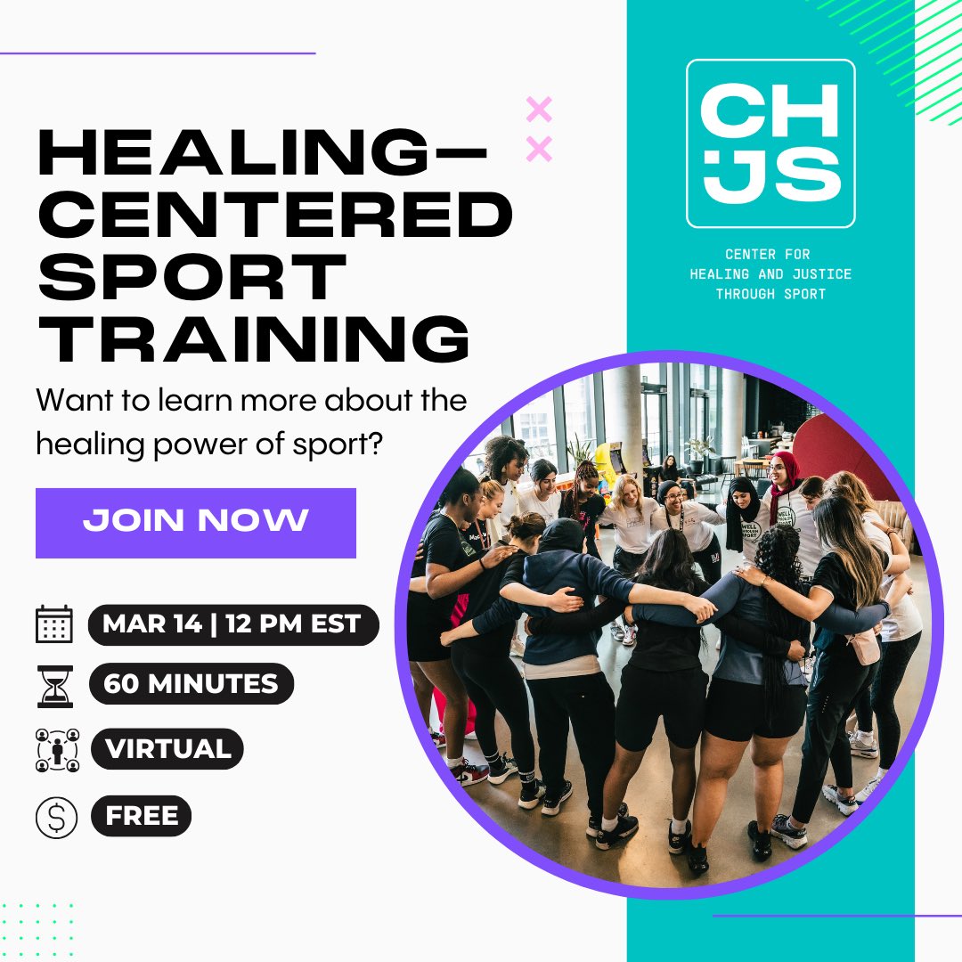 Center for Healing and Justice through Sport tweet media