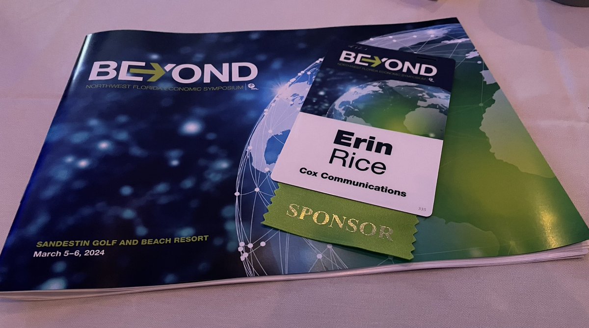 Home after an informative @PoweringFL  Northwest Florida Economic Symposium. I was honored to represent Cox Communications at this great event and truly enjoyed learning how to go BEYOND for Northwest Florida. 

#oneNWFL #lifeatcox