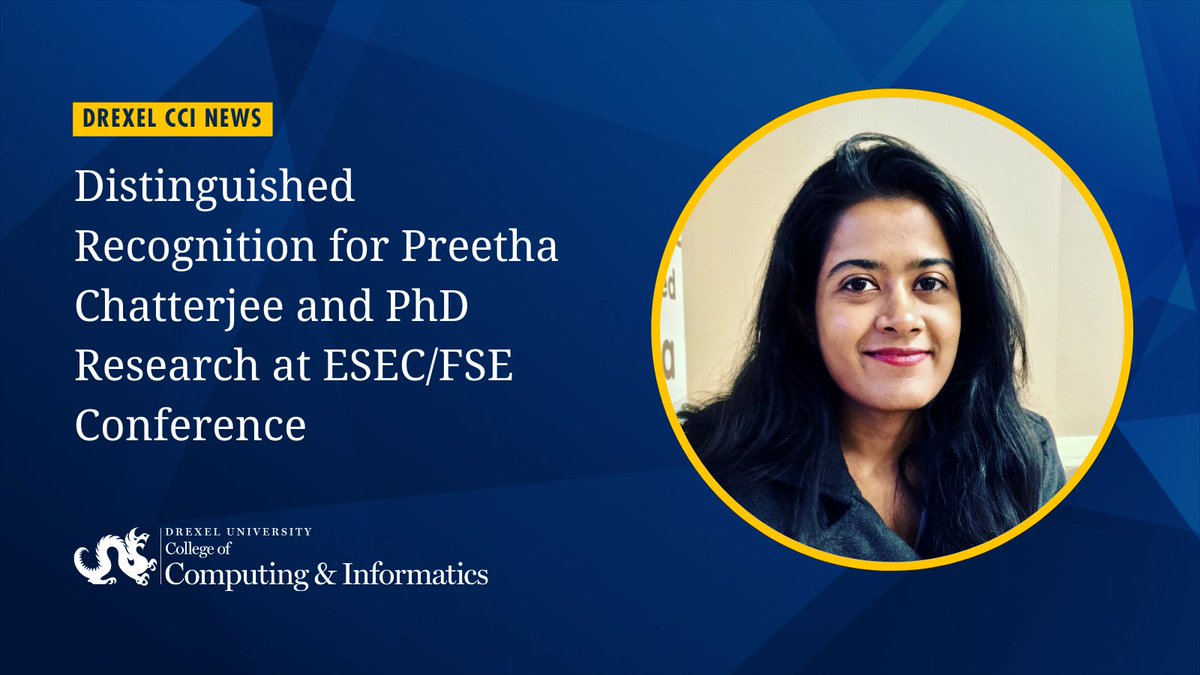 Assistant professor Preetha Chatterjee, PhD was honored with the Distinguished Reviewer Award at the ACM ESEC/FSE conference! 🏆 Her contributions in reviewing research showcased her expertise in software engineering. Congratulations, Dr. Chatterjee! 

🔗 bit.ly/3V4V8wE