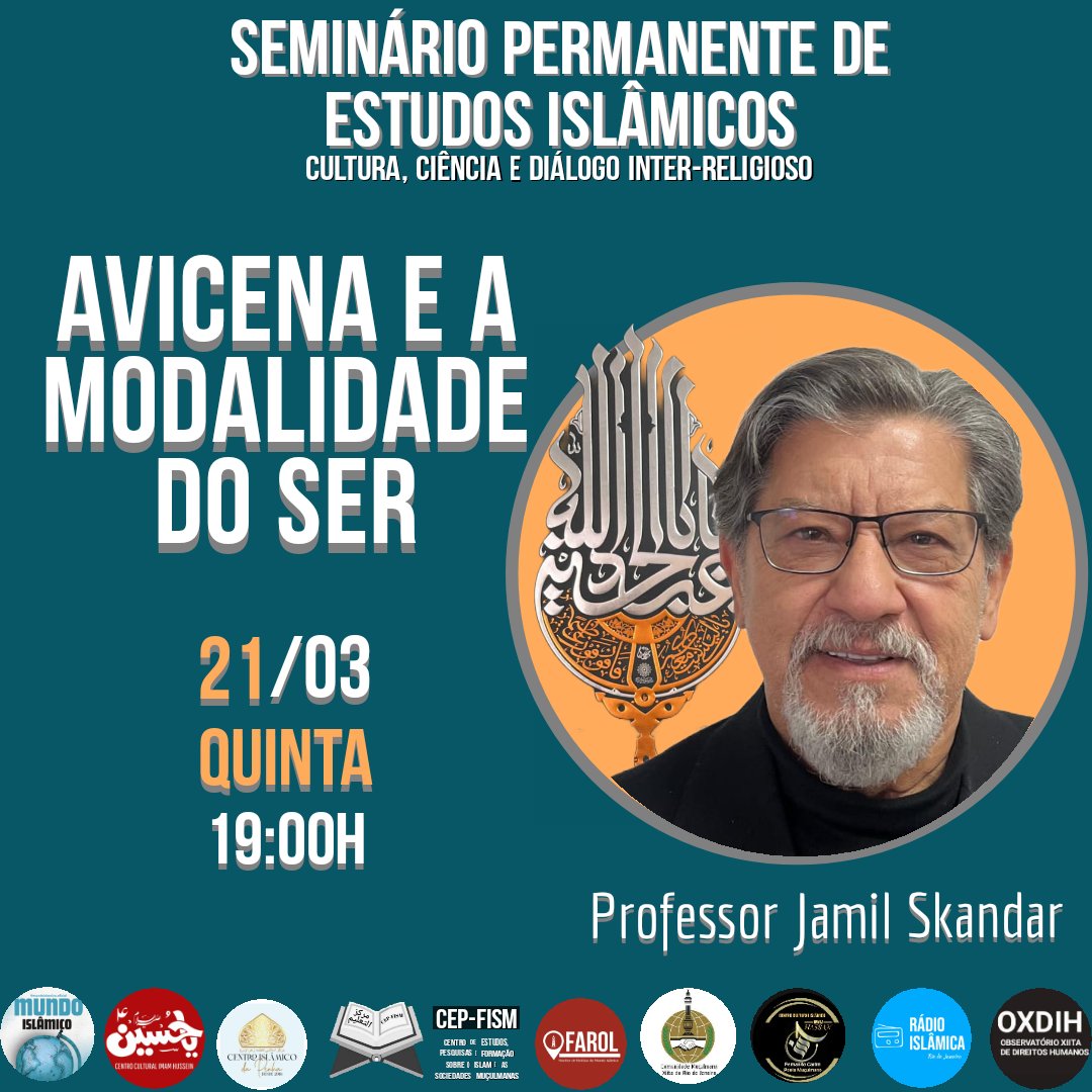 CentroHussein's tweet photo. 🕌 Não perca a oportunidade de expandir seus conhecimentos no #Seminário #Permanente de Estudos #Islâmicos! Apresentamos nosso próximo palestrante: o renomado professor de #filosofia medieval árabe, Jamil Skandar.
#islam #seminarioislamico #islamismo #filosofiaarabe https://t.co/1DH0NQBMw8