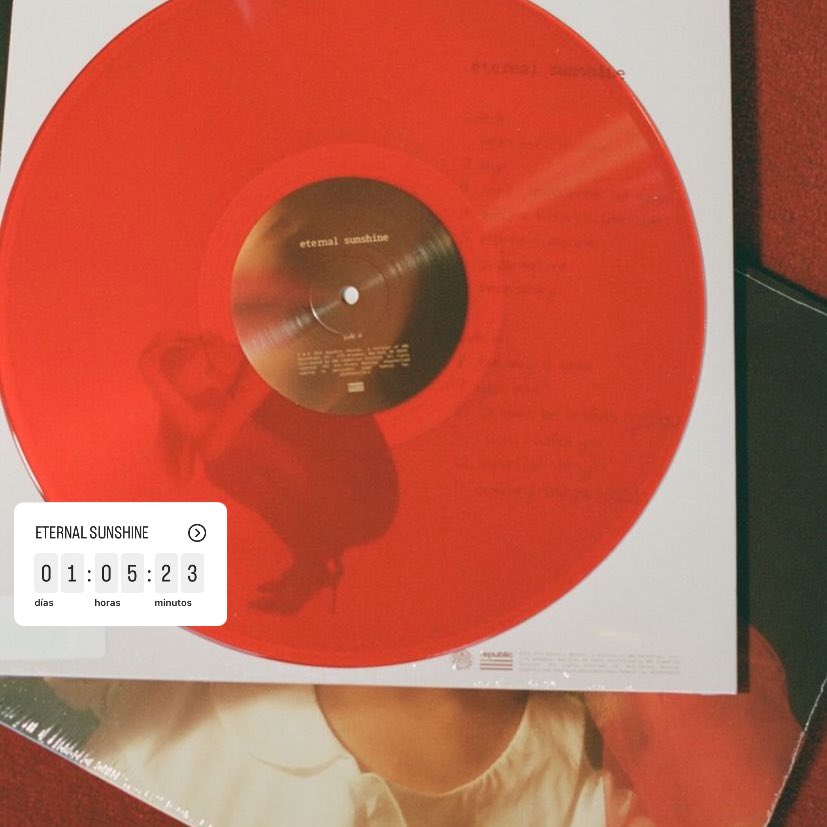 Ariana Grande muestra como se ven los vinilos exclusivos de “eternal sunshine”: