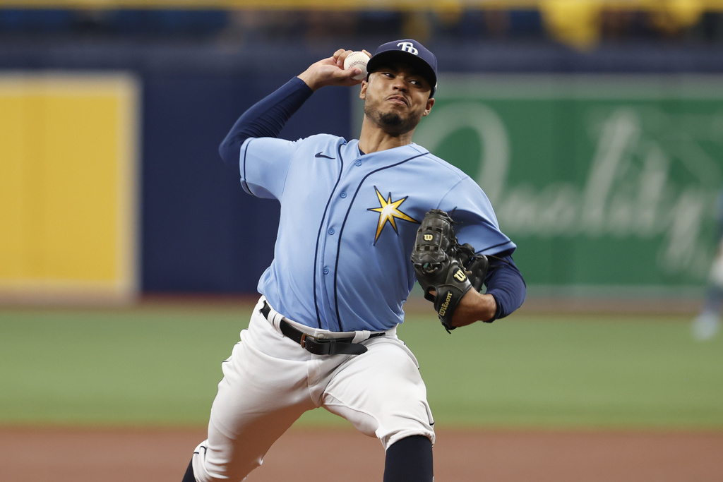 WFLA's tweet image. Taj Bradley makes Rays spring training debut, gets the win against Yankees | @WFLAKaren reports: bit.ly/3Pbe5dz