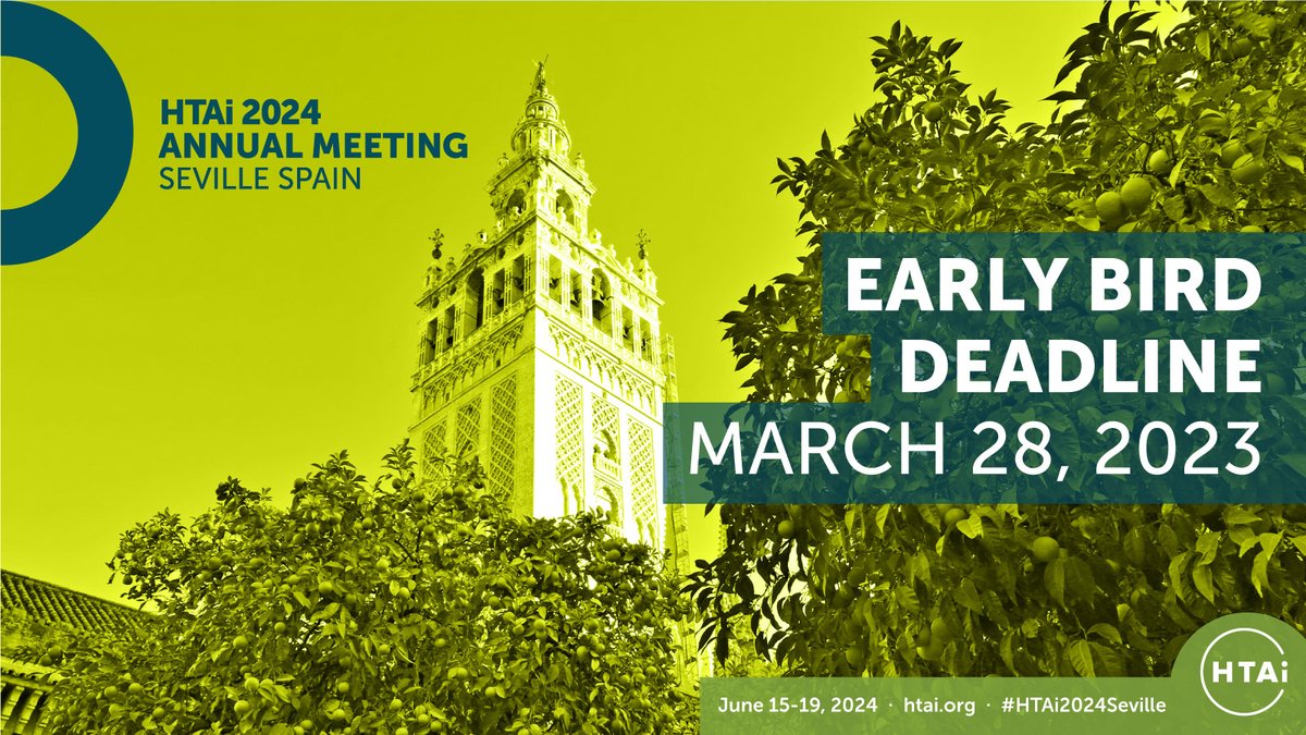 The HTAi 2024 Annual Meeting brings together global HTA leaders and stakeholders to discuss the future of health technology assessment around the world. 

This June, join us in Seville — or online! —  for an unforgettable experience. Register today ➡️ htai.eventsair.com/htai-2024-annu…