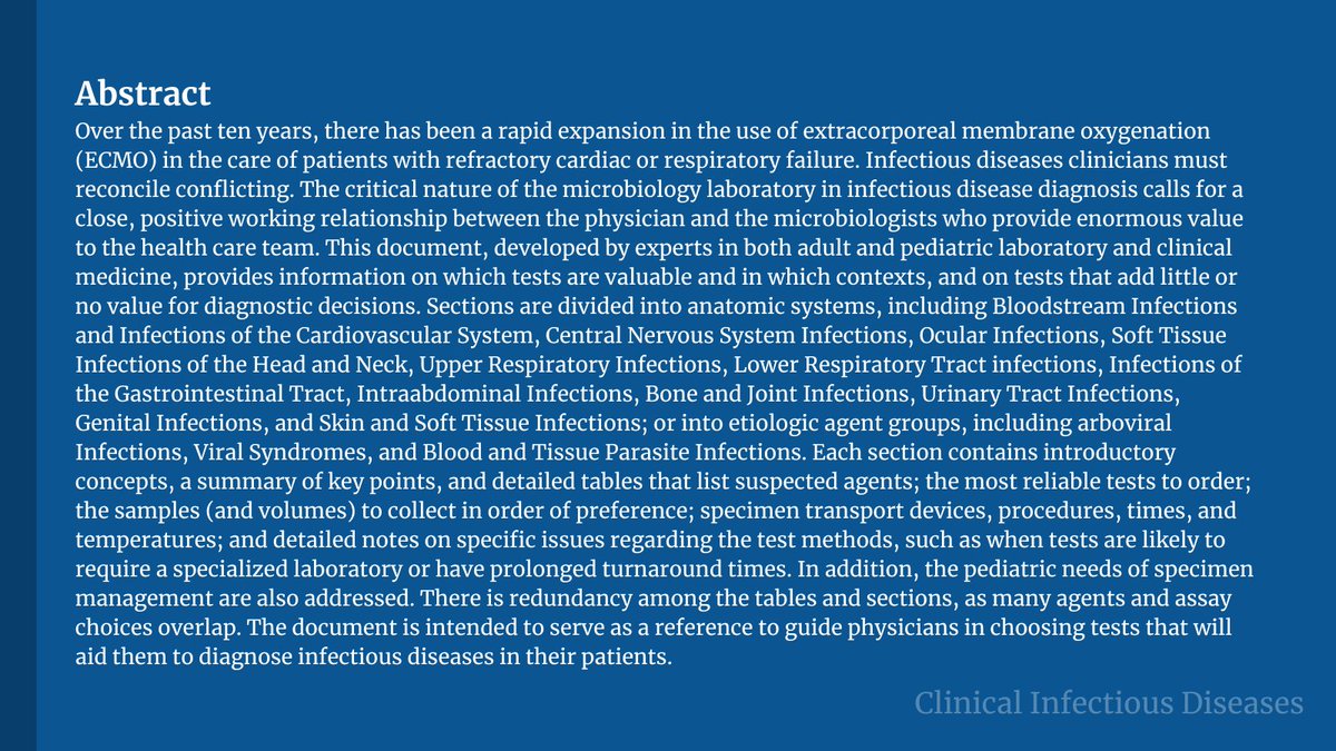 Guide to Utilization of the Microbiology Laboratory for Diagnosis of Infectious Diseases: 2024 Update by the Infectious Diseases Society of America (IDSA) and the American Society for Microbiology (ASM)* ✅ Just Accepted 🆓 Freely Available 🔗 bit.ly/49VRPvY