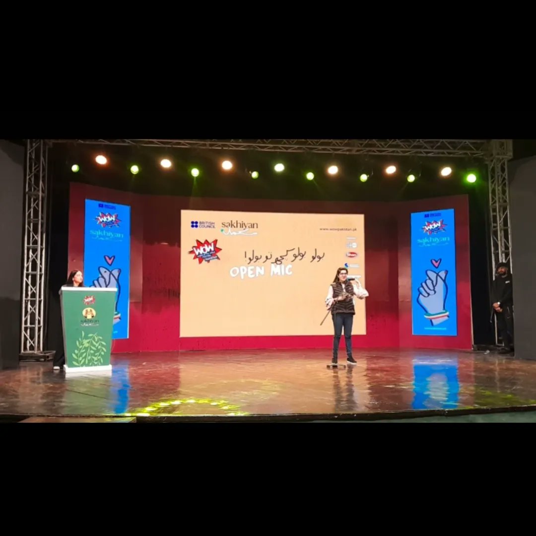 mariamsaeedkhan's tweet photo. So grateful to be a part of Women of the World Festival in Pakistan (March '24) .Open mic hosted by Amtul Baweja.I performed mytwo poetic pieces titled "The Scent of Lavender and the Rose"and"The Guitar's Musical String"Thank you @WOWisGlobal @pkBritish @OLOMOPOLO @WOWinPakistan https://t.co/7y85QQymb0