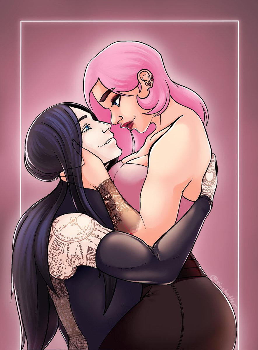 SinShatter's tweet photo. Husband and my #vtm ocs, Ezra and Alexis, the two dysfunctional dumbasses. Did this happen in rp? No. Not yet.

They're too dysfunctional, it's gonna take some time 😭

#synart #vampirethemasquerade #vamily https://t.co/jSI64HznnQ