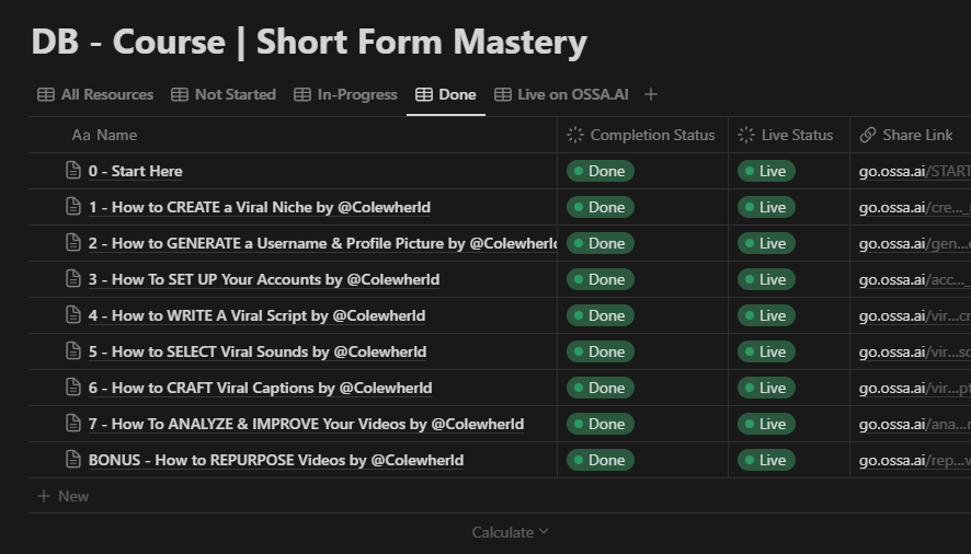 🥷 Learn Short-Form Content Creation From Someone w/ 4 Billion+ Views.

🎉 Free Course 

What is included:
- Starting Module
- How to CREATE a Viral Niche
- How to GENERATE a Username &amp; Profile Picture
- How To SET UP Your Accounts
- How to WRITE A Viral Script
- How to SELECT