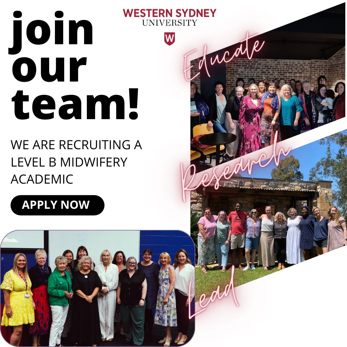 We are looking for a dynamic, woman centred midwife to join our midwifery team at Western Sydney University. Ref 1193/24 Lecturer, School of Nursing and Midwifery is now live closing on Sunday 17 March: WSU - uws.nga.net.au/?jati=A398433D…