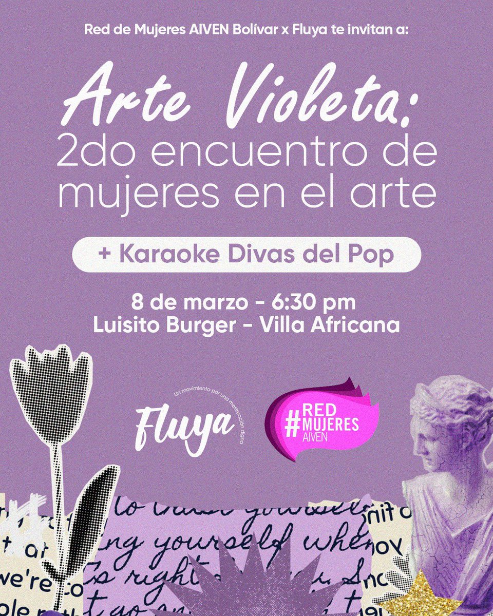 soydesireelugo's tweet photo. Este viernes #8M vamos a tener un encuentro de artistas en Ciudad Guayana🤍

Tendremos a:
Andrea Arias - fotógrafa
Axael Velázquez - escritora
Deyreg Ruz - escritora
Mary Moncada - fotógrafa
Nina Carpio - ilustradora

Documentales:
Esto es acoso y punto
Cuando todo se oscureció https://t.co/kCX9uBTBXb