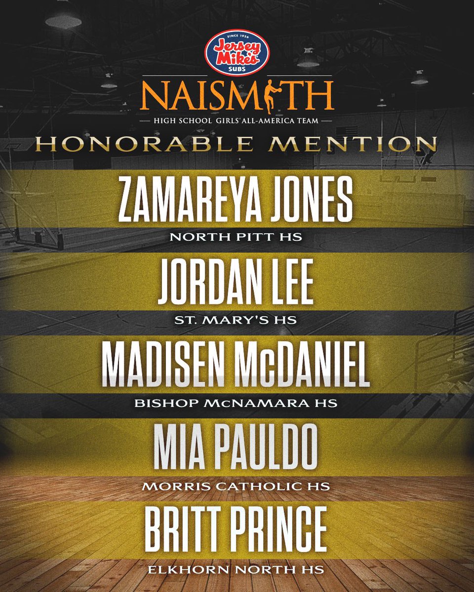 Congratulations to Jordan Lee for being named to the Honorable Mention Naismith High School Girls All American Team. We are so proud of you! #RamPride