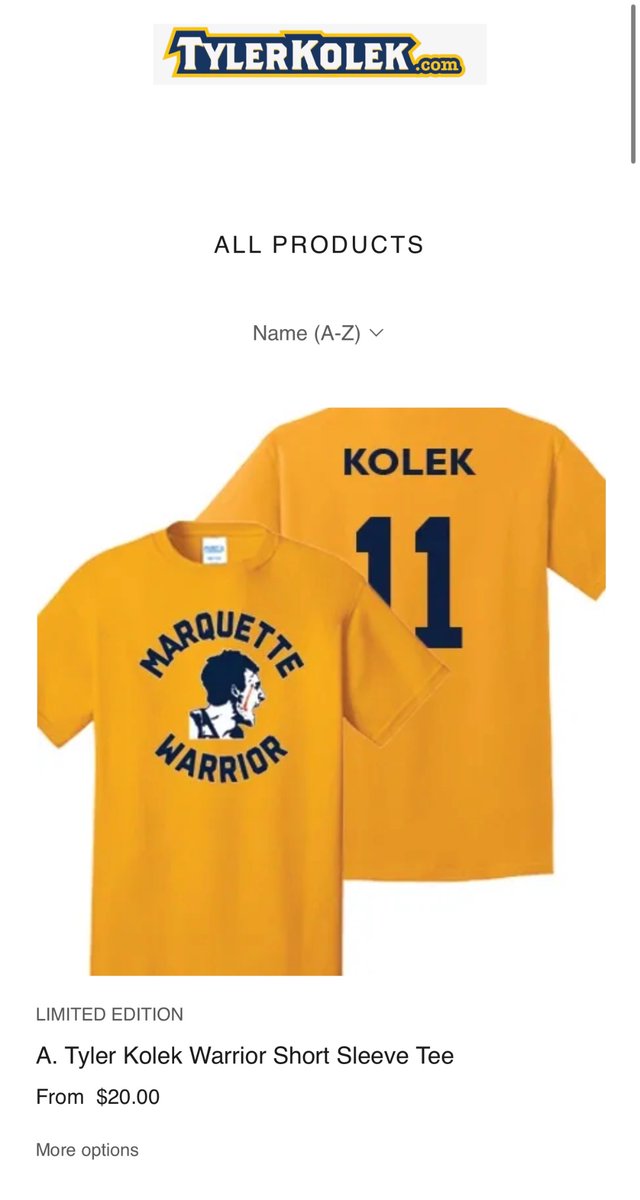 Celebrate Senior night with some new merch!! 
Tylerkolek.com