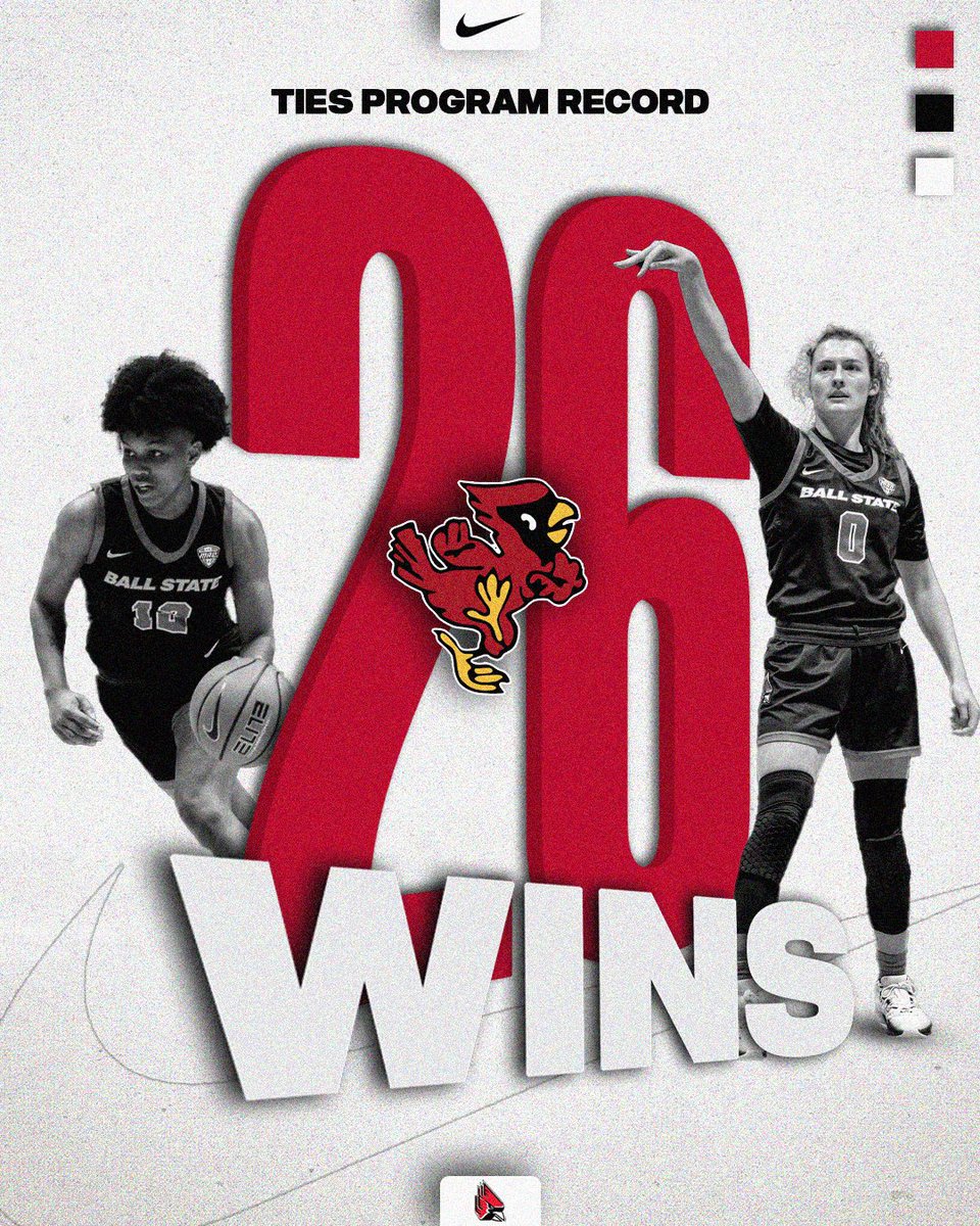 A program-record tying performance tonight, capturing our 26th win of the year 👏

We also broke the program record for most conference wins in a season with our 15th! 🏀

#ChirpChirp x #WeFly