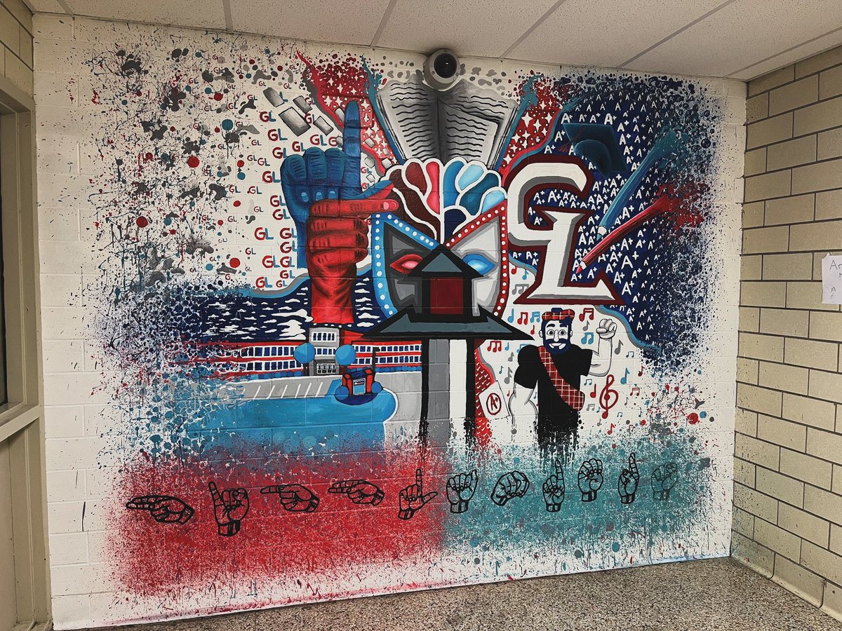 GLHSDeafProgram's tweet image. Senior Millie Romero has been working on this mural all year during her AP Open Studio Art class this year… the most recent work can be seen here