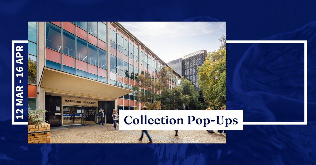 Want to know more about our @UOMCollections and the stories they hold? Pop in to the Baillieu Library this month and experience our current collection exhibitions with special insights from experts and glimpses behind the scenes! Learn more → unimelb.me/3ToFyuF