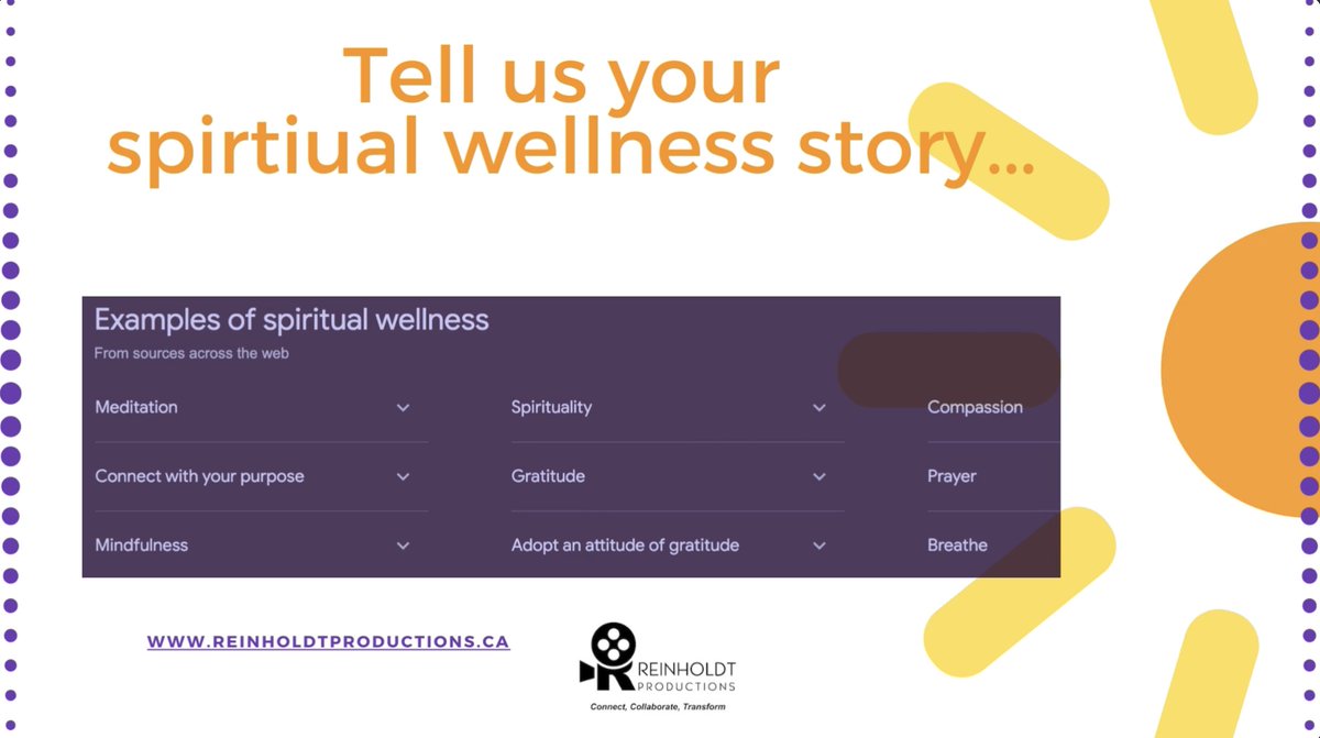 wandareinholdt's tweet photo. This month is spiritual wellness month. These are the top 9 googled spiritual wellness practises. How did spiritual wellness change your life or situation? #WednesdayWisdom #community #support #wellness #spiritualwellness #insights #inspiration #practises #changelives #story https://t.co/6gHClddc5m