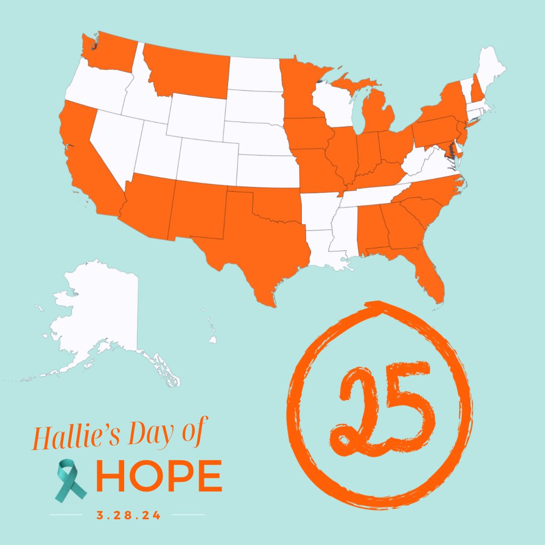 New to HallieStrong? Hallie would've been 7 this March. We mark the day with Hallie's Day of Hope, where we ask everyone to do something kind in her memory 🧡 Note that because of Easter, we are celebrating on Thursday, March 28th this year! #halliesdayofhope #halliestrong