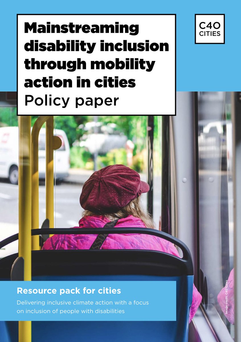 This <a href="/c40cities/">C40 Cities</a> resource pack features a factsheet and three policy papers designed to help cities understand the need for mainstreaming #disability inclusion in #climateaction and outline the steps to get started. Explore it here! 📑⤵️
cakex.org/documents/deli…