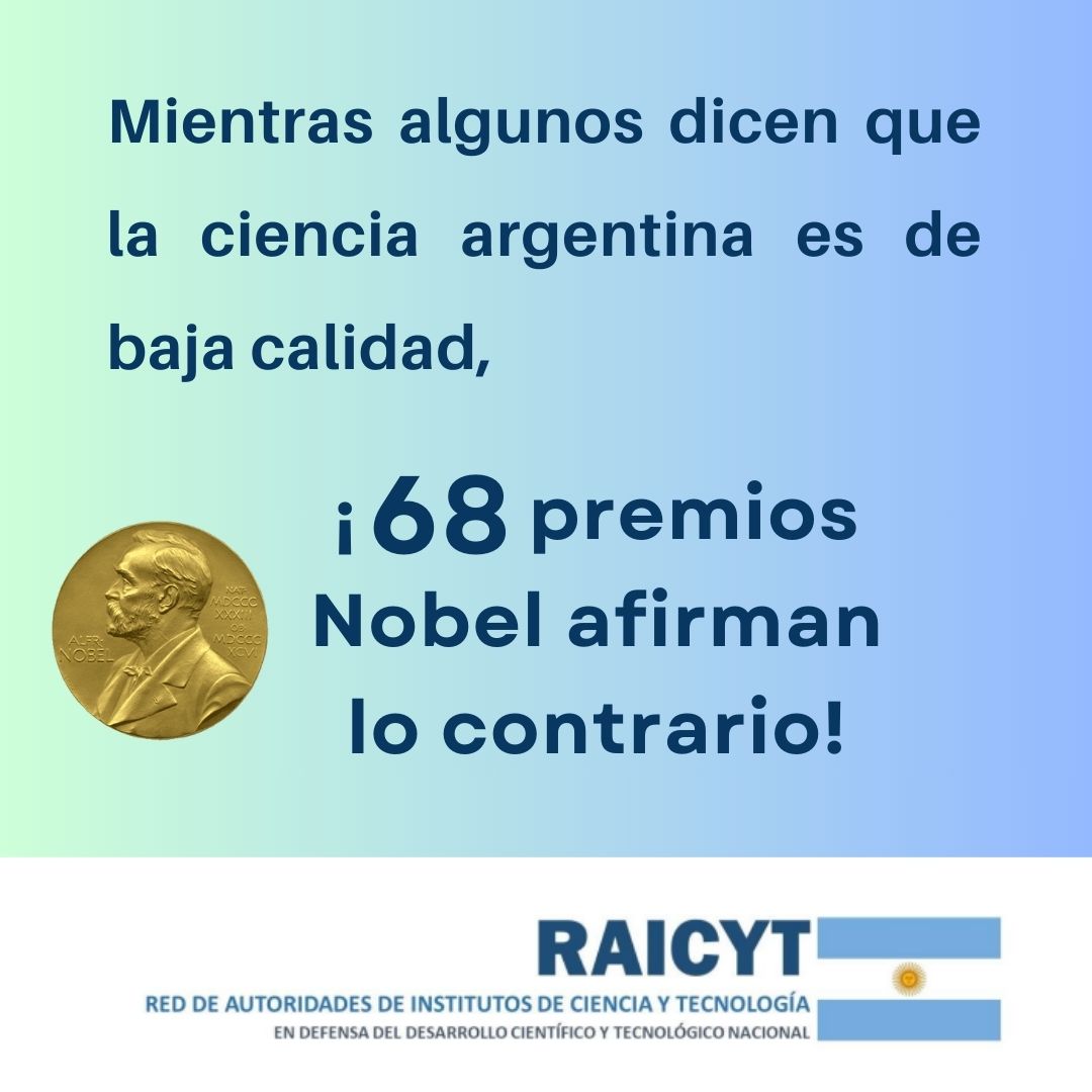 68 premios nobeles salieron a defender el valor de la ciencia Argentina.
#cienciaesfuturo
#cienciaesorgullo