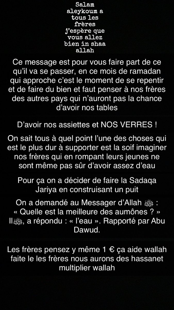 blackmarcheee's tweet photo. Partager et rt الله y hafdekom c’est la story d’un frère ça peut nous être bénéfique https://t.co/JWGThL22Ob