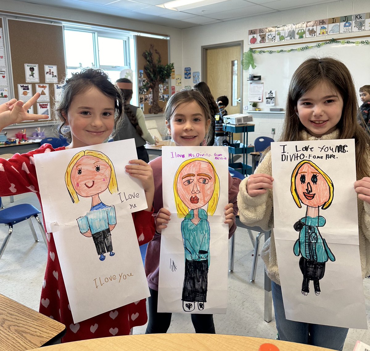 I love getting notes and drawings from my students. These 3 students were being very secretive about their drawings and then revealed these 3 amazing portraits of me. I think they did a fantastic job! <a href="/SMCDSB_SCH/">St. Charles C.S.</a> is