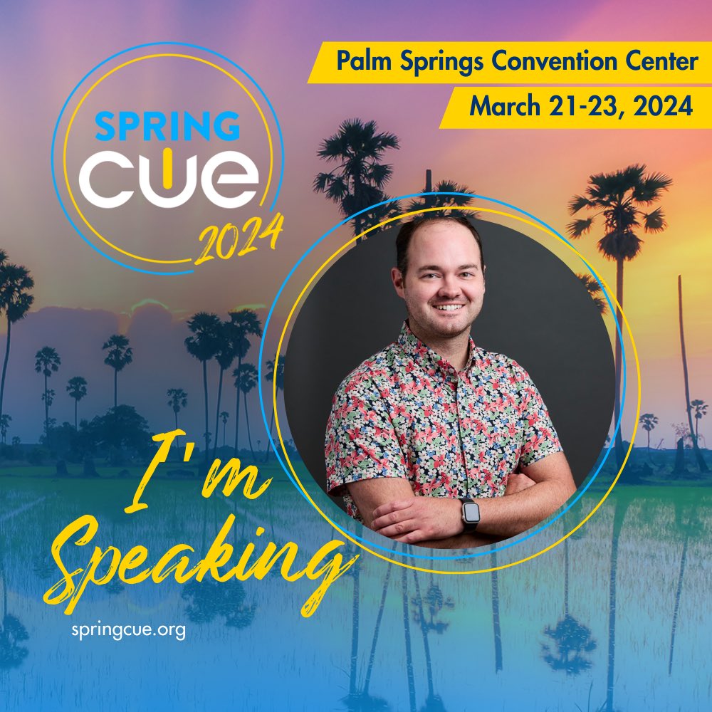 nicholsandime's tweet image. Just over a week away and I can’t wait! @cueinc 
#springcue #edtechtools #CUE24