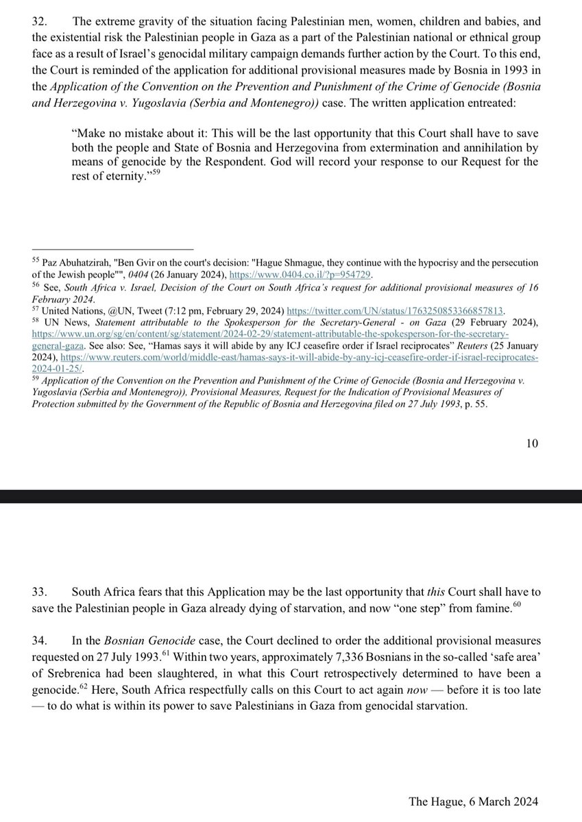 South Africa has requested new provisional measures based on new facts and changes in the situation in Gaza. The facts are devastating. The measures requested are responsive to that catastrophic reality. The reminder of past failures is stark. icj-cij.org/sites/default/…