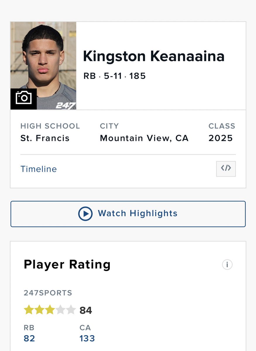 Blessed to be Ranked as a 3⭐️ RB @stfrancis_fb @BrandonHuffman @KTPrepElite @GregBiggins @BlairAngulo @jak_rtz