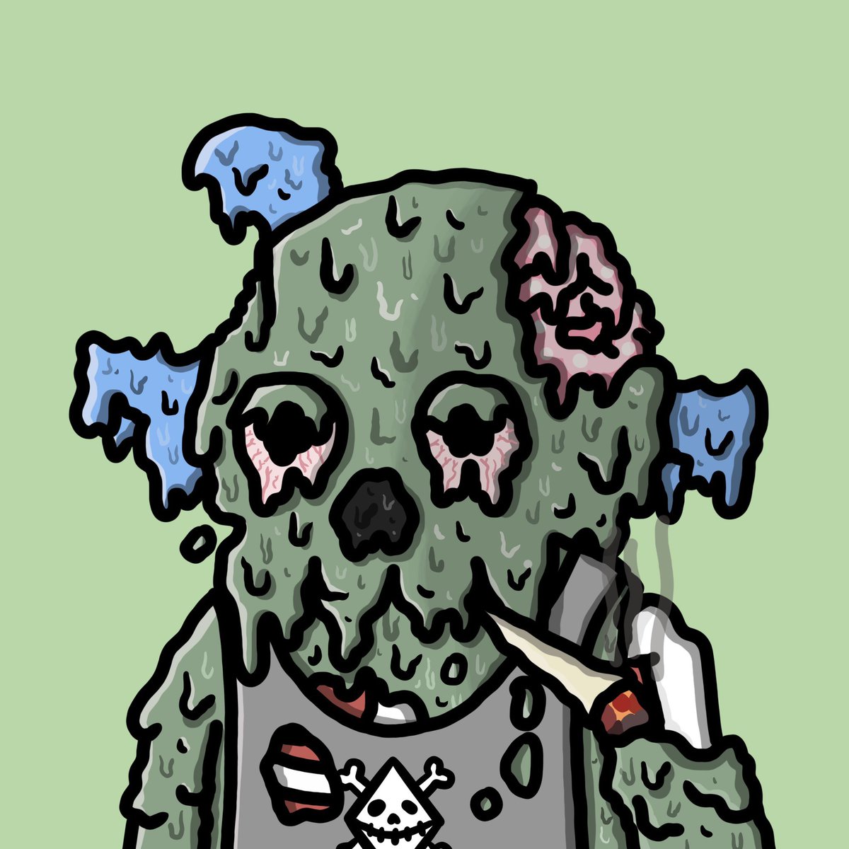 Sending out a thanks to <a href="/rexhanif/">RΞX meltnfts.eth/sol</a>, a true OG Mories artist, for melting my zombie. 

Drippy. 

Appreciate you, Rex.