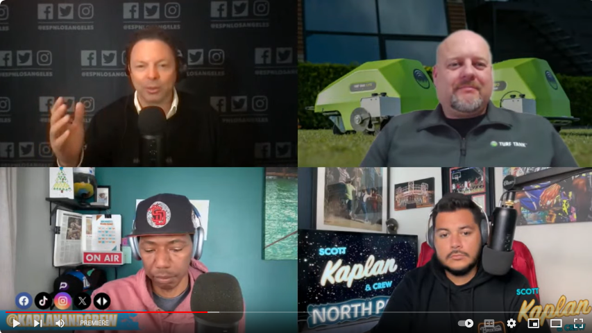 Scott Yoffe Communications (@scottyoffecomms) on Twitter photo Super-fun segment with <a href="/Turf_Tank/">Turf Tank</a> co-Founder <a href="/Dr_JAldridge/">Jason Aldridge</a> on the local #SanDiego airwaves this afternoon hammin' it up with <a href="/KaplanandCrew/">Kaplan and Crew</a> about the #TurfTank's field painting #robot - Pretty cool #tech - Check out the interview on @1090TheMightier & youtube.com/watch?v=KgBe-F… Super-fun segment with <a href="/Turf_Tank/">Turf Tank</a> co-Founder <a href="/Dr_JAldridge/">Jason Aldridge</a> on the local #SanDiego airwaves this afternoon hammin' it up with <a href="/KaplanandCrew/">Kaplan and Crew</a> about the #TurfTank's field painting #robot - Pretty cool #tech - Check out the interview on @1090TheMightier & youtube.com/watch?v=KgBe-F…