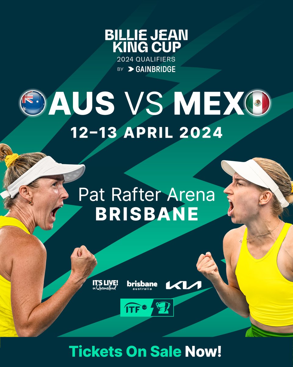 🇦🇺 @BJKCup at Pat Rafter Arena - how good 😎 Tickets on sale NOW 🎟️ ticketmaster.com.au/bjkcup