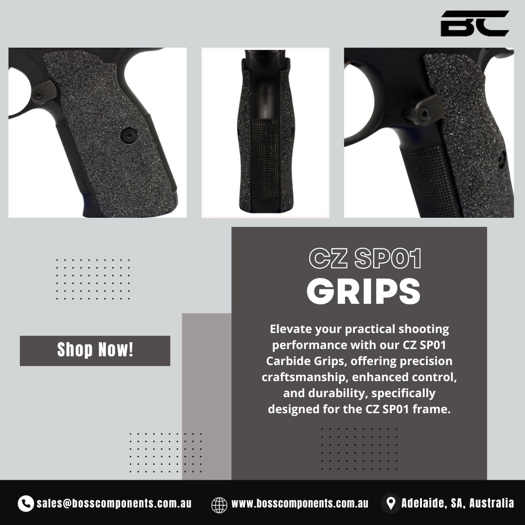 Transform your shooting game with our CZ SP01 Carbide Grips! 🚀 🎯🔥
.
.
.
#1911gun #competitiveshooting #ipsc #czusa #gunsdaily #gunsofinstagram #pewpewlife #USASHOOTER #czguns #czshadow2 #tactical #pewpew #czsp01