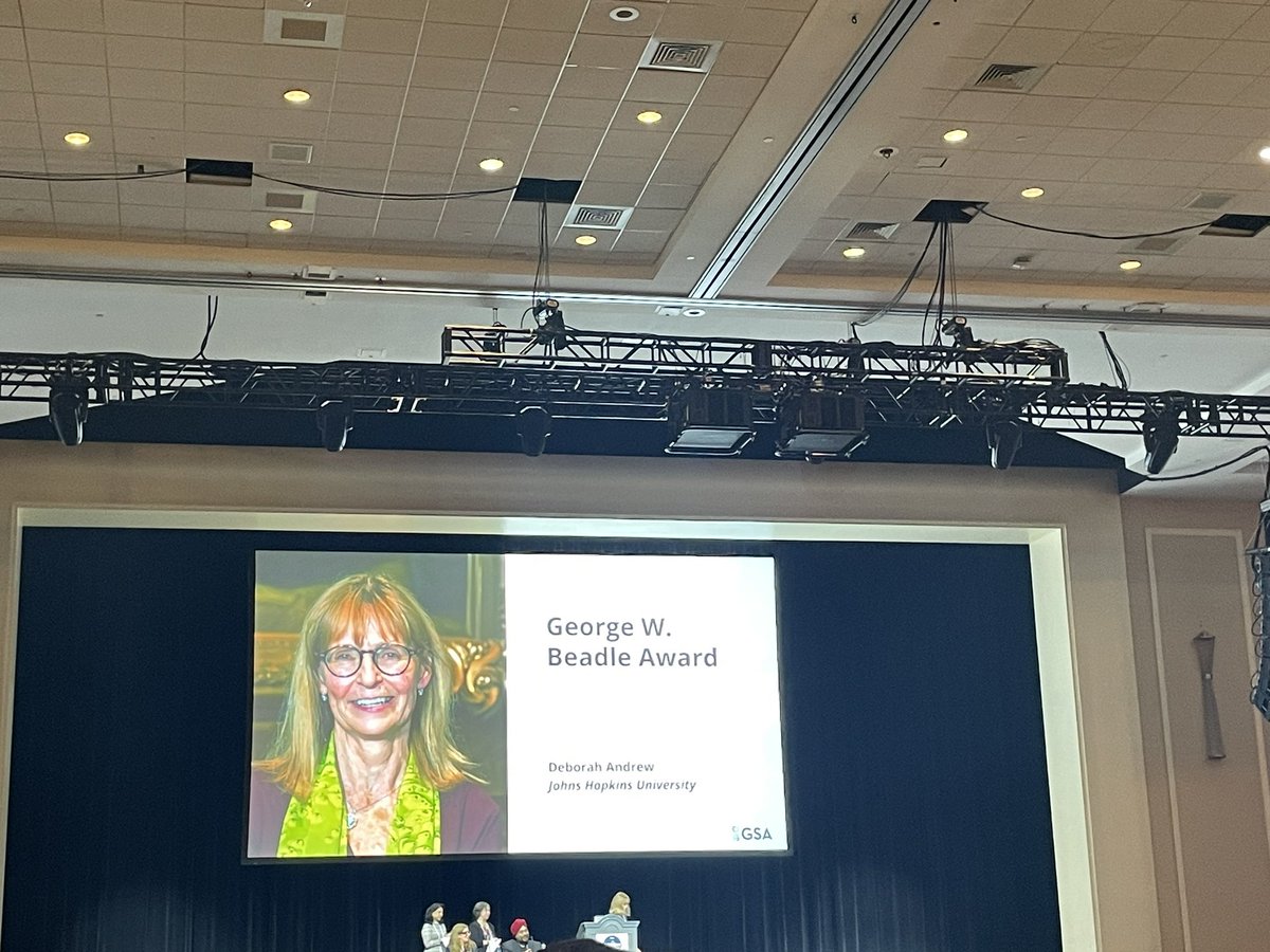 Congratulations to our lab neighbor &amp; friend Debbie Andrew on receiving the George W Beadle award at #TAGC24 🪰