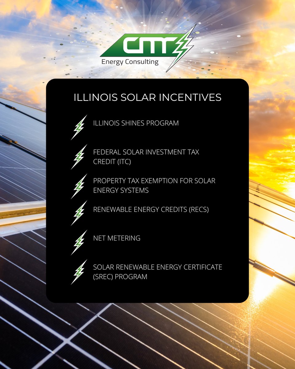 CmrSolarBoss's tweet photo. Illinois offers sweet solar incentives! Save big with rebates and tax credits. Learn more now! ☀️
 #SolarSavingsIL #IllinoisSolarIncentives #GoSolarIL #CleanEnergyIL #SolarRebates #RenewableEnergyIL #GreenIllinois #SolarTaxCredits #NetMeteringIL
 https://t.co/sXS0xBu5Y8 https://t.co/o9SebGRdvB