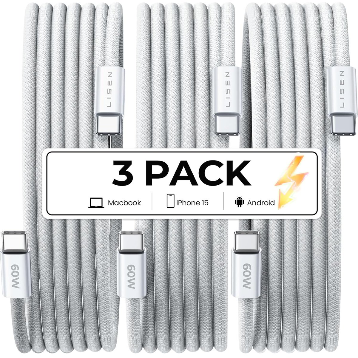 blue_deals1's tweet image. 🔌 Charge with Confidence:
- Cable to USB C for Safe Certified 60W 3-Pack 6.6ft: $5.29 (Orig. $9.99)
  amzn.to/3P6dQ3q

#USBCCable #TechDeal #AmazonDeal #DiscountOffer