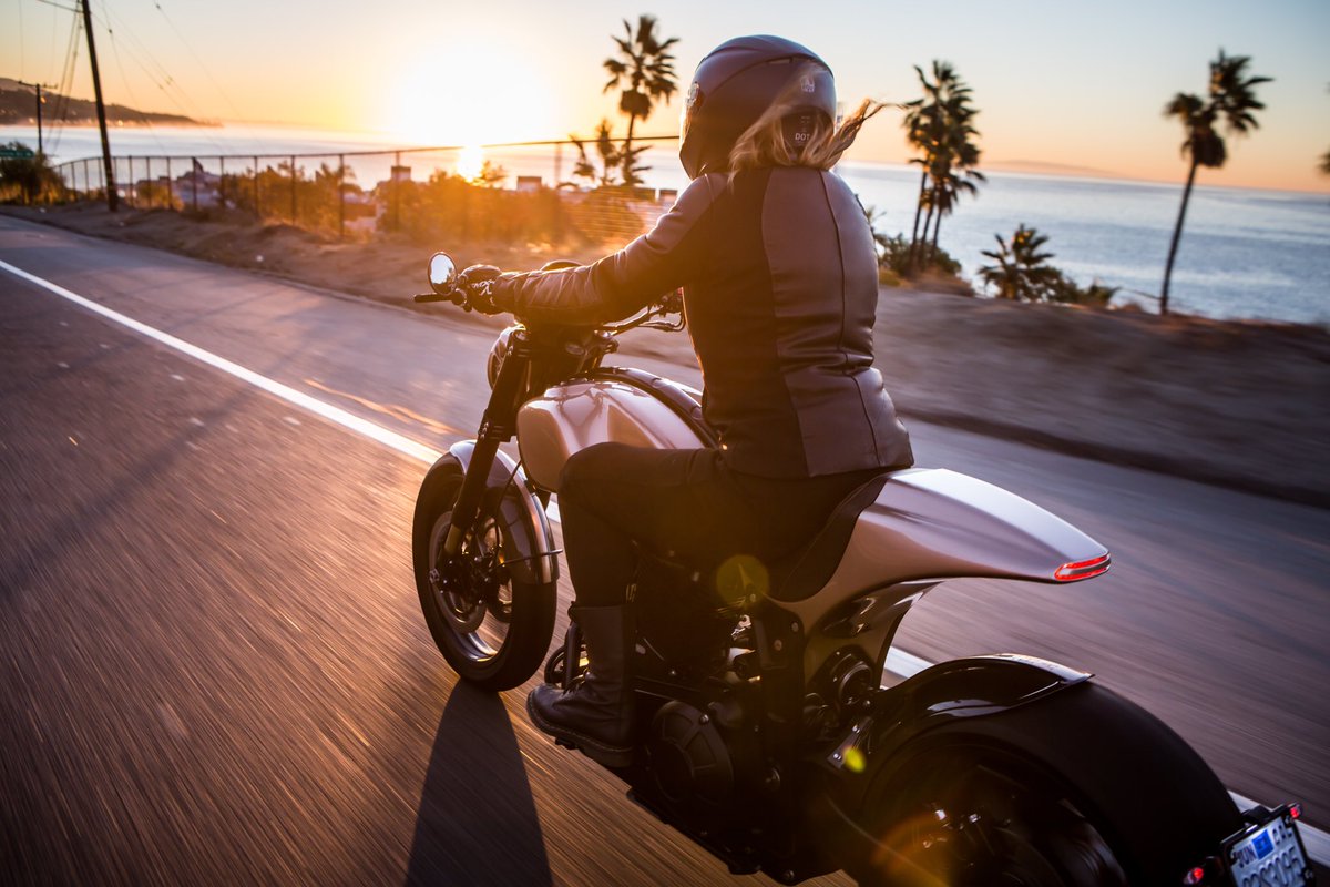A golden hour ride on a rose gold KRGT-1.