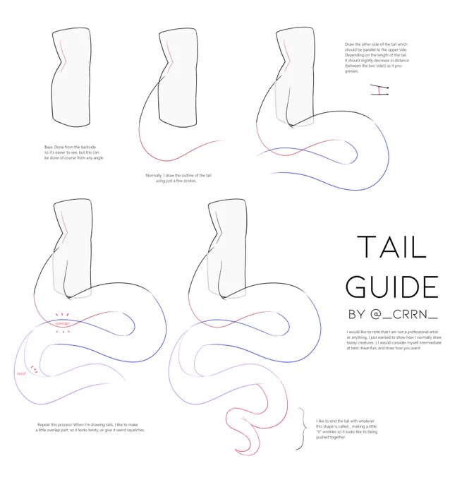 As requested on my alt, here's a little tail and wing guide! 