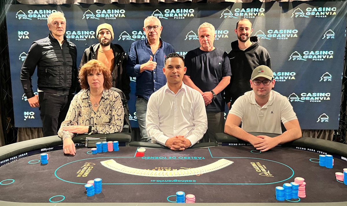CasinoGVPoker's tweet photo. En marcha la mesa final de nuestro torneo de los MIÉRCOLES.

Estos son sus protagonistas.

¡Mucha suerte!

@CasinoGranVia https://t.co/TXMnExQmaT