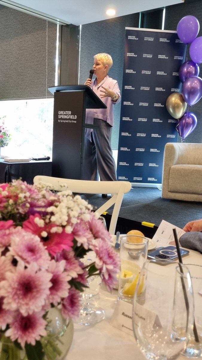 Raynuha's tweet photo. Thanks to Cathie  Reid for her inspiring address @springfieldQLD 's #IWD event. A memorable takeout was the importance of Financial Literacy for women.#entrepreneurs #womenintech #workingMums #holidaydads #IWDSpringfield #CountHerIn https://t.co/5dcGszM9Tn