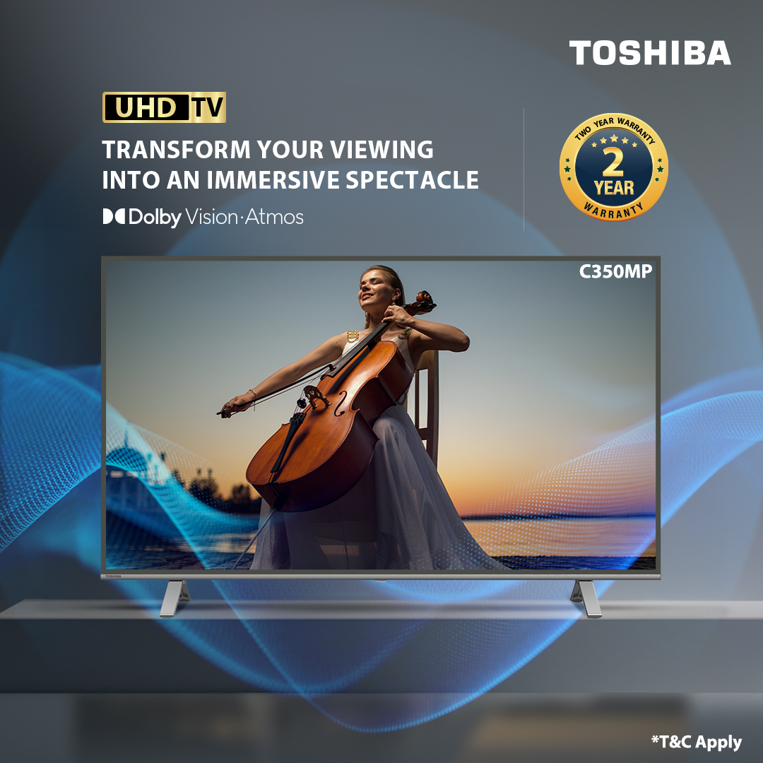 Step into an immersive world of stunning visuals and breathtaking sound with the Toshiba C350MP featuring Dolby Vision and Atmos technology. Elevate your viewing experience like never before. Buy Now: linktr.ee/toshibaindia_ #ToshibaTvlndia #C350MP #BeRealBeBrilliant