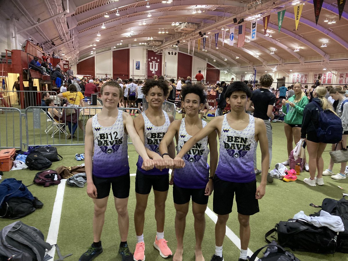 DMR races really well! 3 of 4 PR!

So Andriy Hernandez in first ever 1200 runs 3:21!
Sr <a href="/CharlesTheRacer/">Charles Pittman :)</a> doubles back from 4x8 for :55 400!
Sr <a href="/tatumpaglia/">Tatum Paglia</a> runs PR 800 of 2:09.09!
Fr Lewis Claxon runs :01 PR in 1600 of 5:26!

<a href="/BDtrack/">Mike Davidson</a> <a href="/GiantAthletics/">Ben Davis Giants</a> <a href="/BenDavisHS/">Ben Davis High School</a>