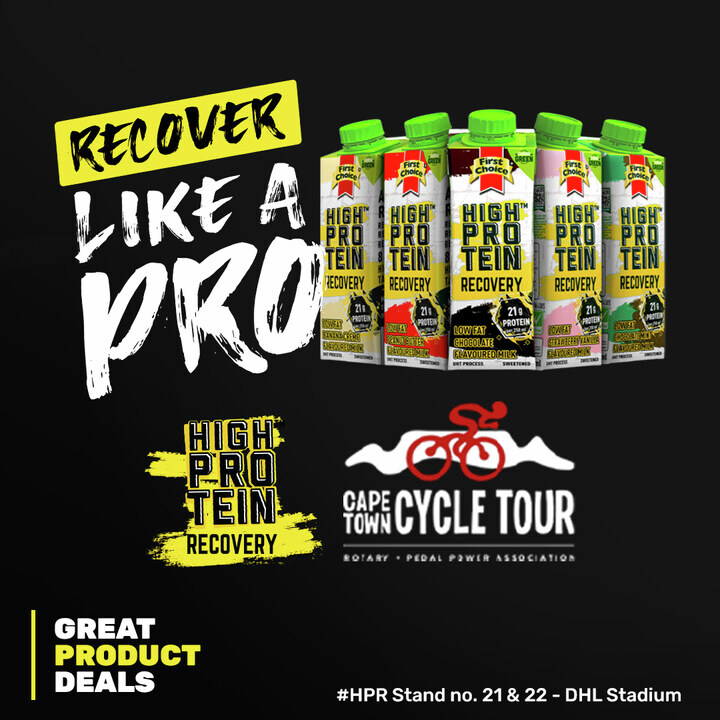 The wait is over, the bicycle will take over the streets of the mother city. Yes, it’s the Cape Town Cycle Tour and our HPR team will be there. Stop by our booth to fuel up. 💪#RecoveryMilk #PushPastPossible #RecoverLikeaPro #HPR