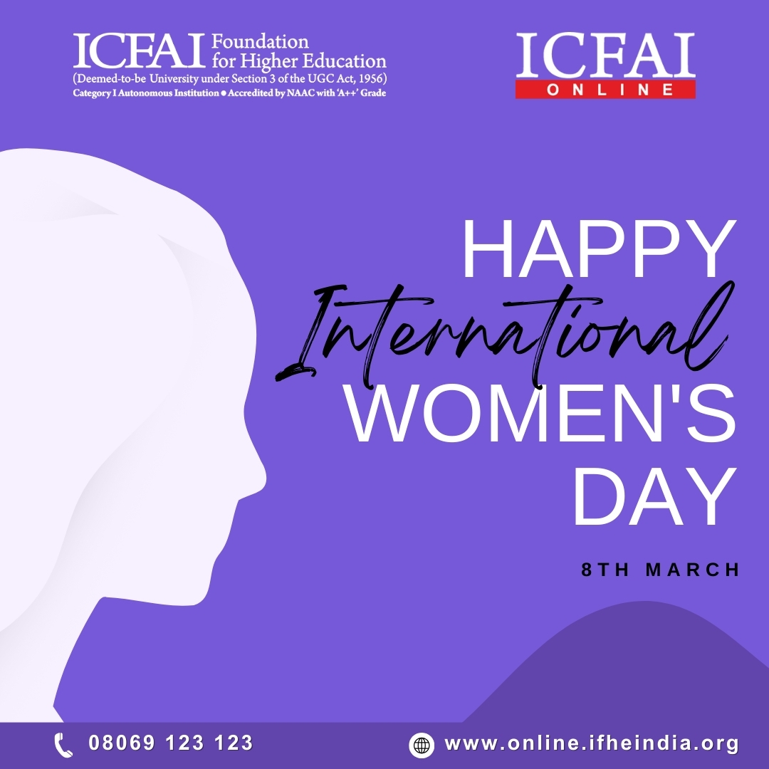 Happy International Women's Day!

#IFHE #IFHEIndia #OnlineMBA #ICFAIOnline #InternationalWomensDay #WomenEmpowerment #VoiceForChange #InspiringWomen #WomensDay2024 #IWD2024 #WomensDay #Empowerment #Equality #FearlessWomen #DiverseWomen #InclusiveFuture
