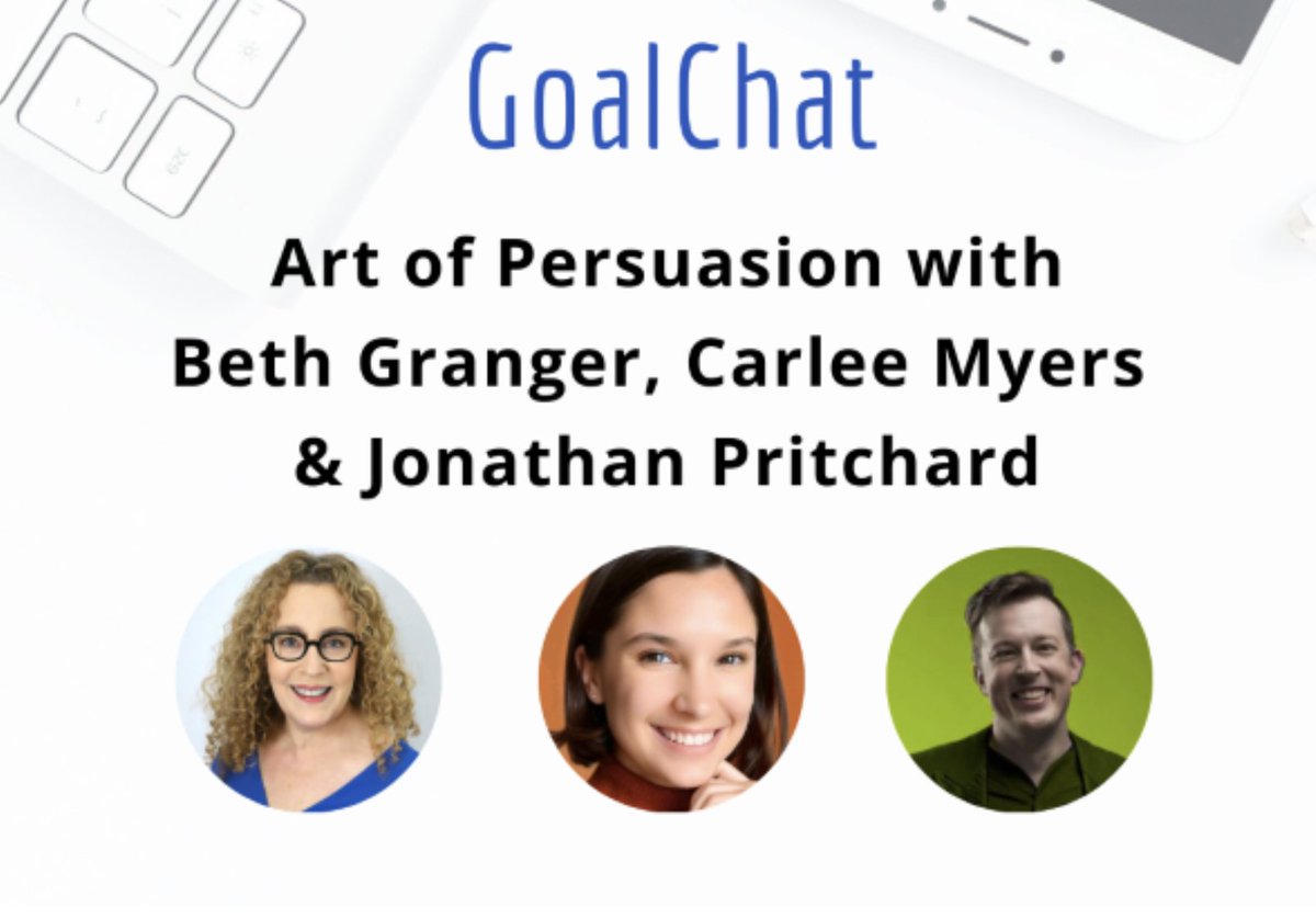 @DebraEckerling, author of Your Goal Guide, talks the art of persuasion with 3 guests on this week's episode of #GoalChat.

Watch here: youtube.com/live/sgJPWkC9H…

#DebraEckerling #YourGoalGuide #mangopublishing #goalsetting2024 #PersuasionSkills